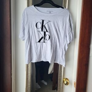 Calvin Klein Light Gray CK Logo Tee
